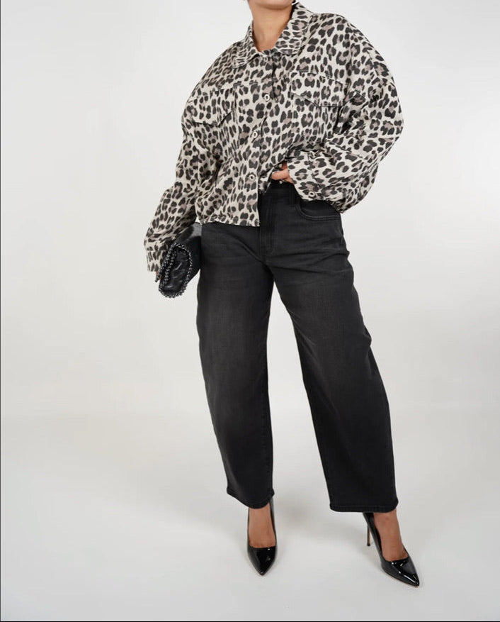 Leopard Oversized Italian Jacket