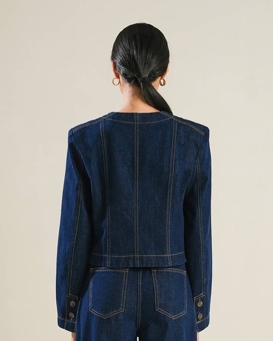 Dalia Cropped Denim Jacket