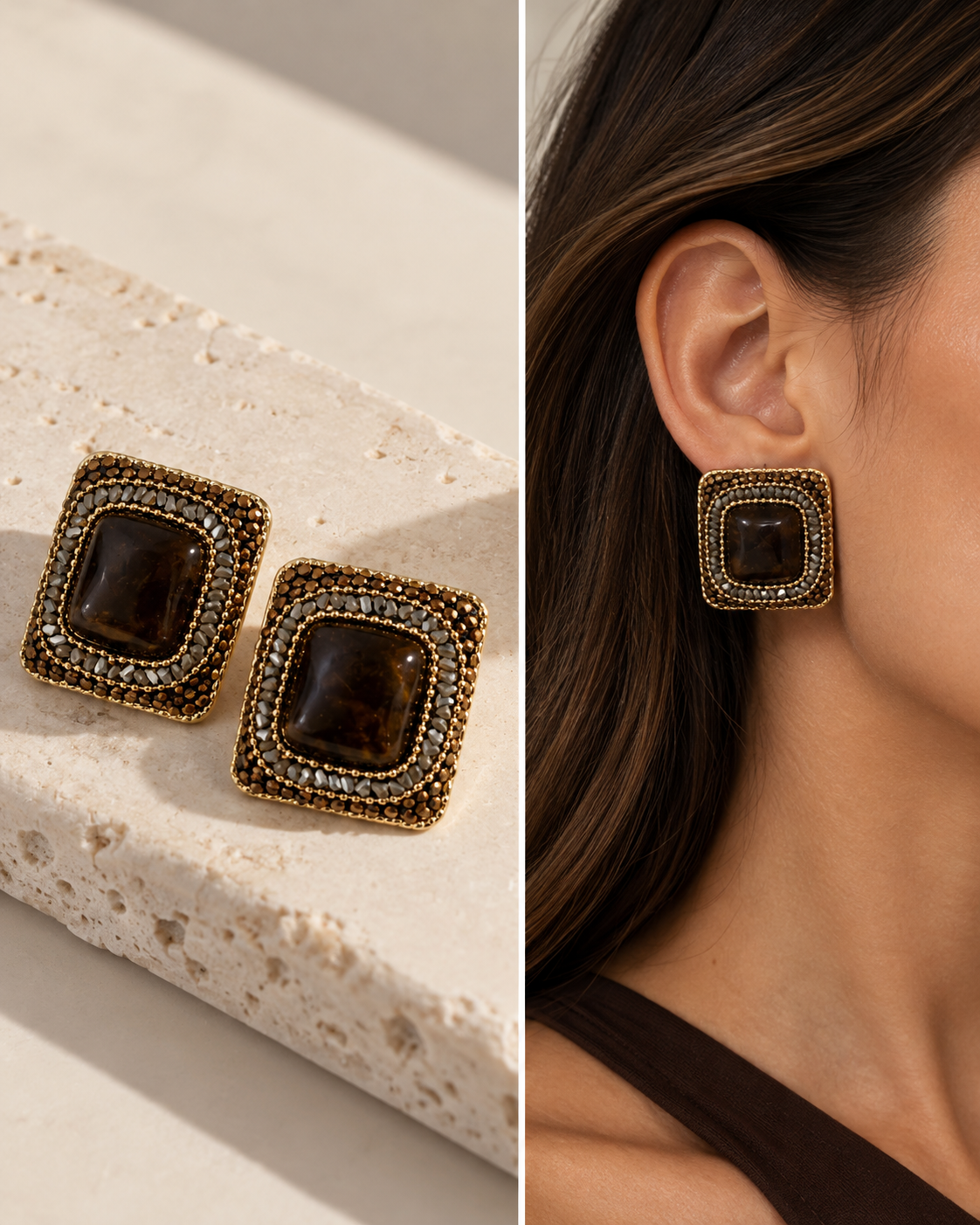 Verona Square Earrings