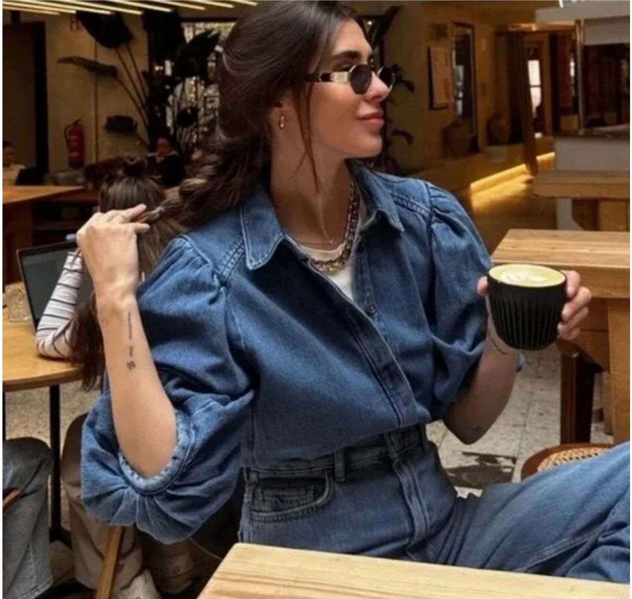 Azurea Denim Blouse