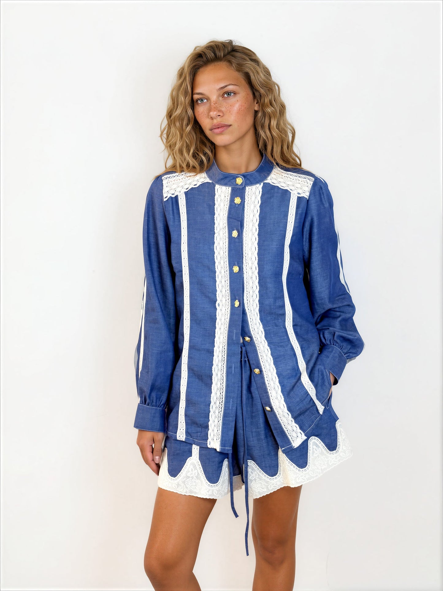 Awaken Denim Short Set