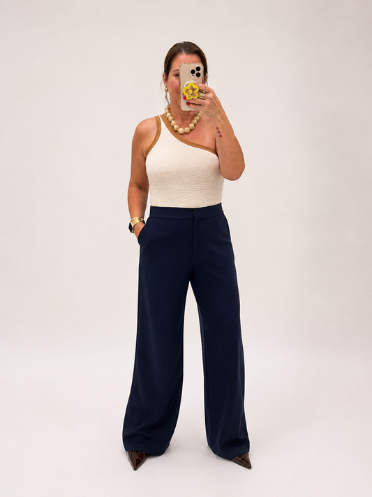 One Shoulder Stripe Top