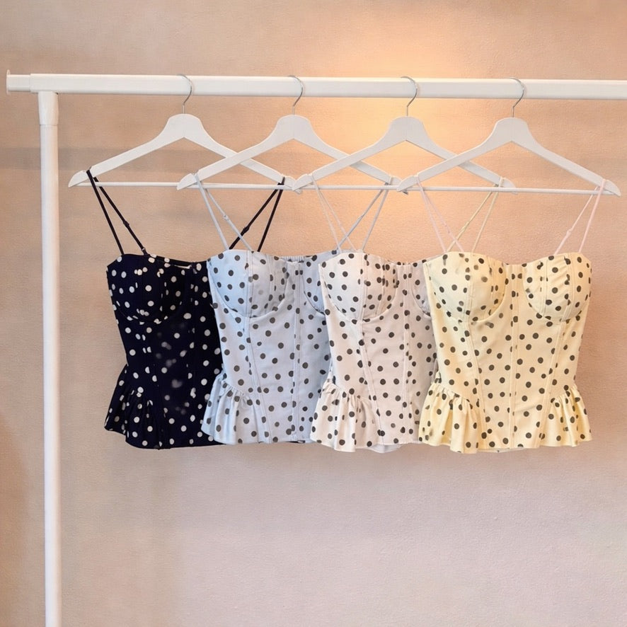 Polka Bustier Top