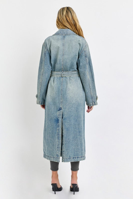 Samantha Oversized Denim Trench Coat
