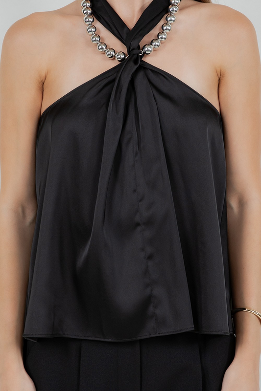Black Pearl Halter Top