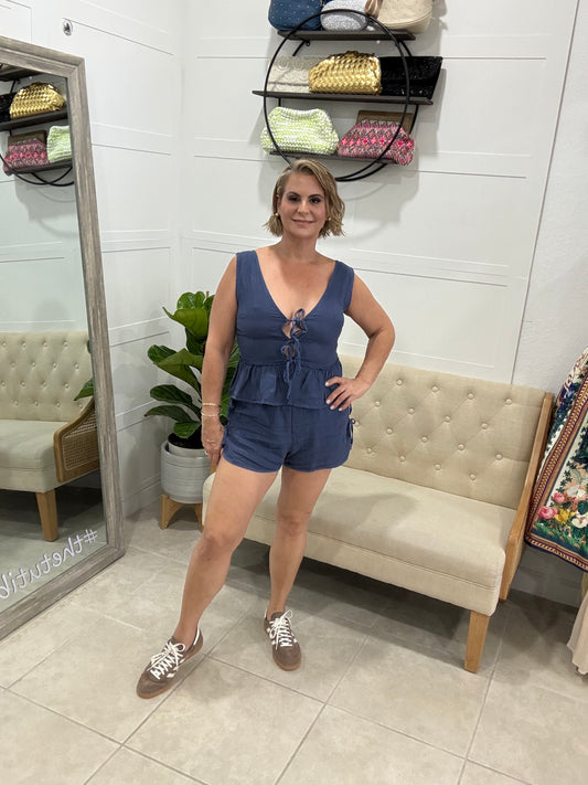 Piccolo Linen Short Set