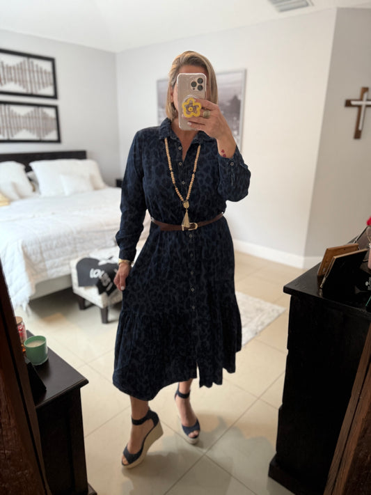 Abigail Demin Animal Print Dress