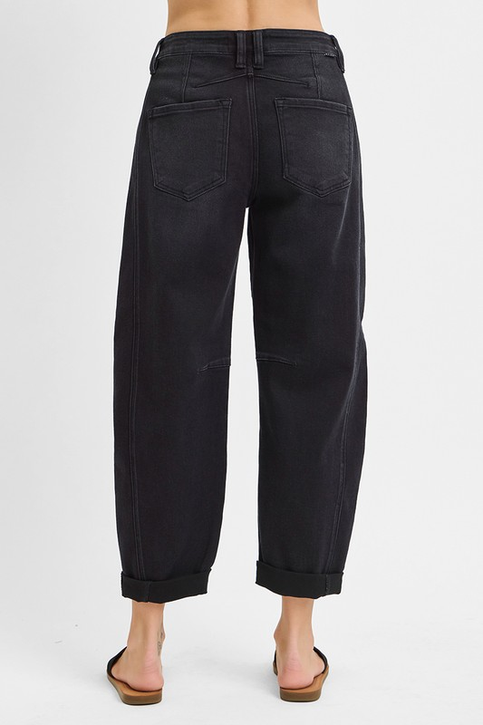Noir Barrel Cuff Jeans