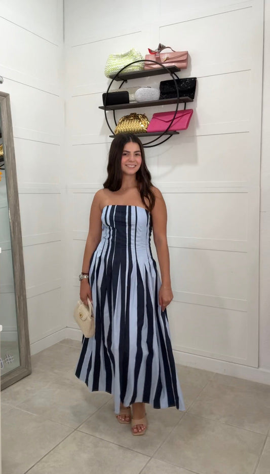Coastal Stripe Maxi Dress