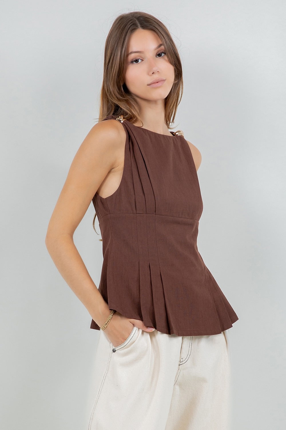 Coffee Shell Top