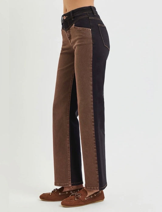 Risen Black Combo Jeans