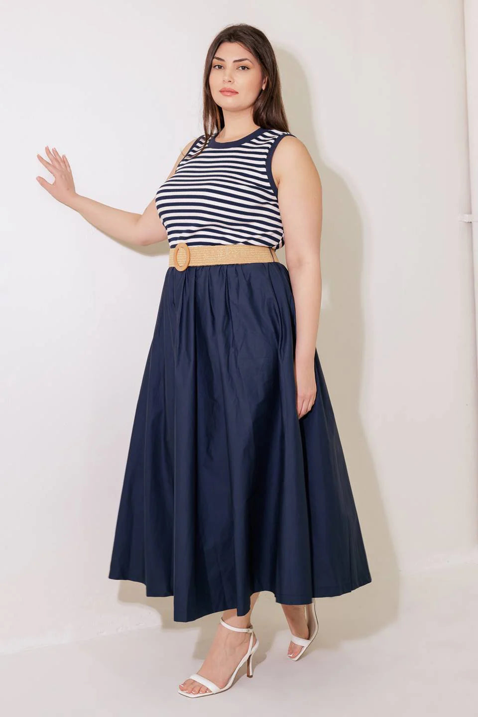 Nautical Plus Size Dress