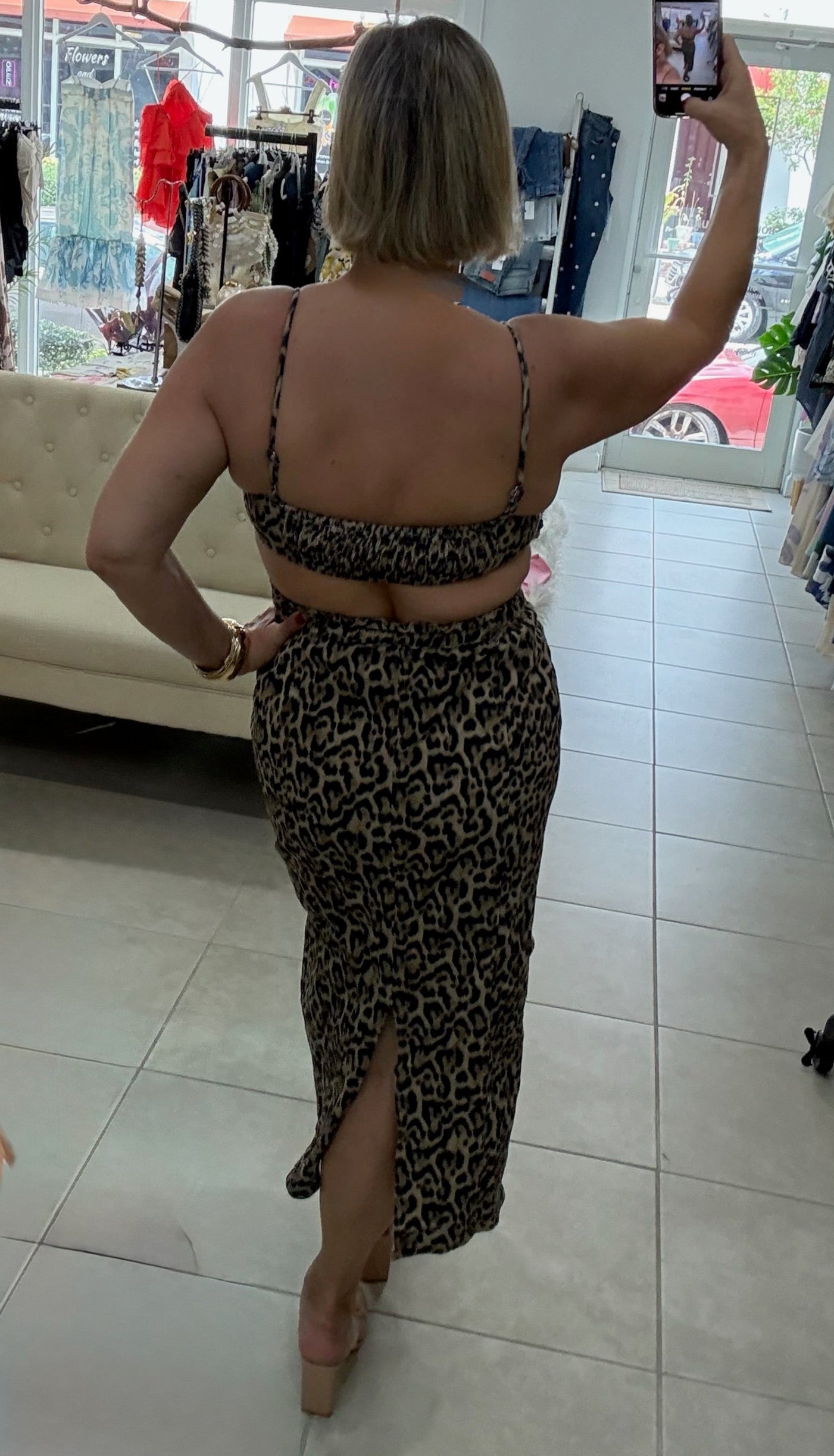 Golden Midi Dress