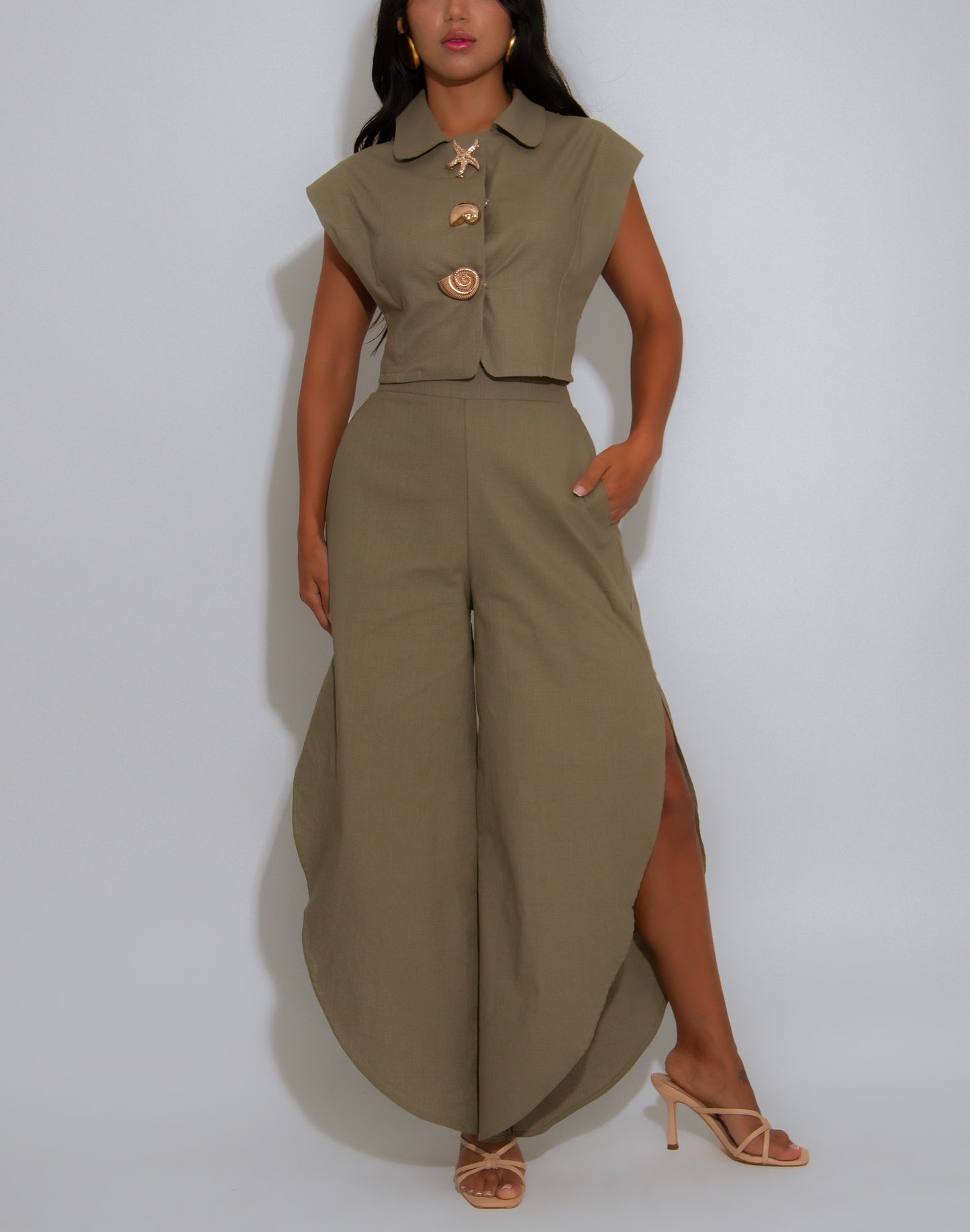 Gold Shell Pant Set