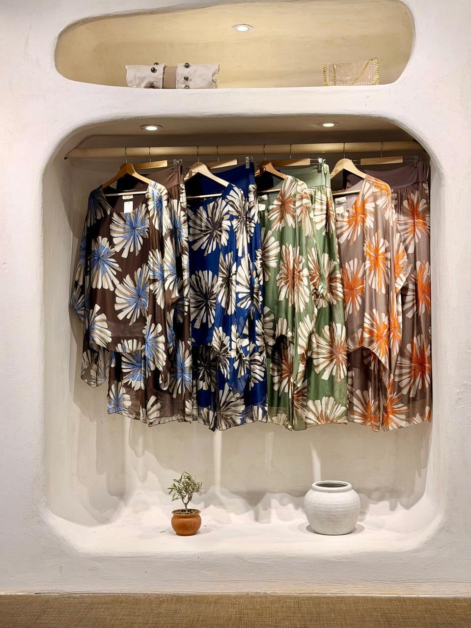 Printed Silk Flow Pant Set