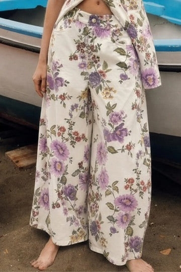 Lavender Denim Pant Set