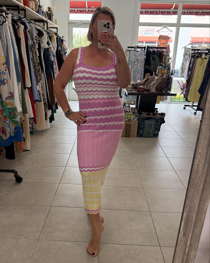 Sorbet Ripple Knit Midi