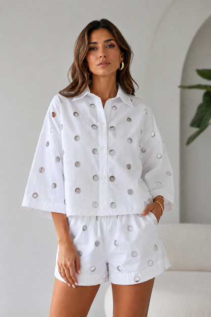 White Aro Short Set