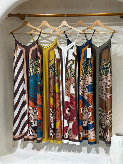 Botanical Satin Dress