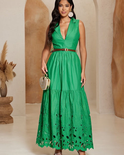 Noelia V-Neck Maxi