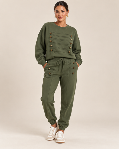 Milano Button Pant Set