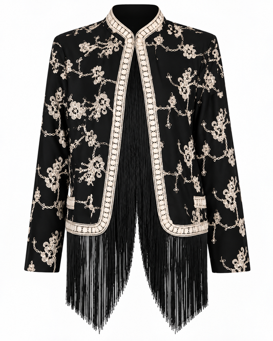 Fringe Embroidered Jacket