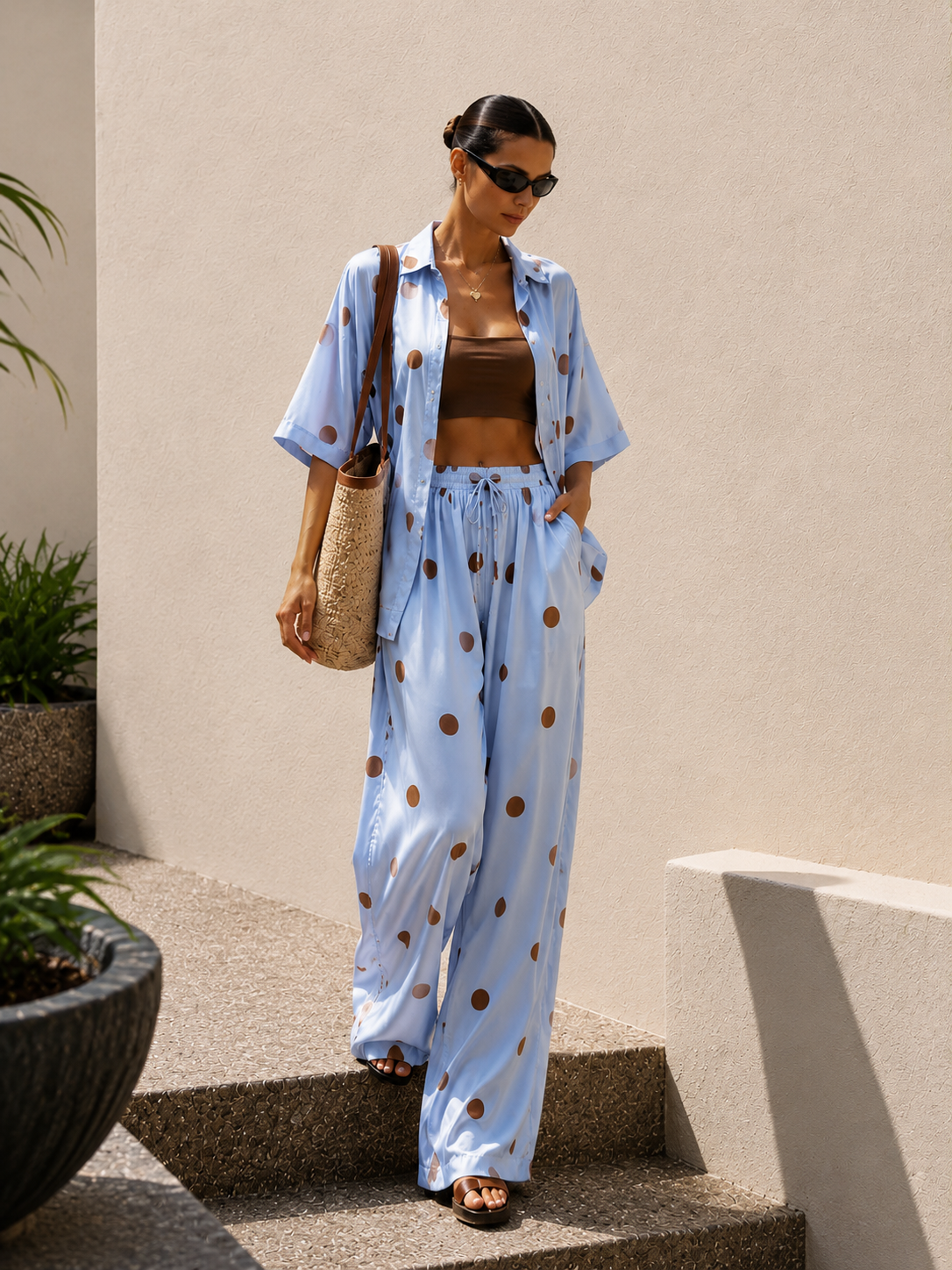 Carlotta Satin Pant Set