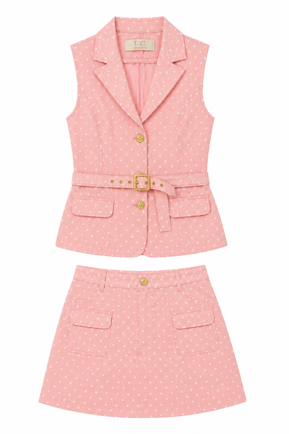 Polka Blush Skort Set