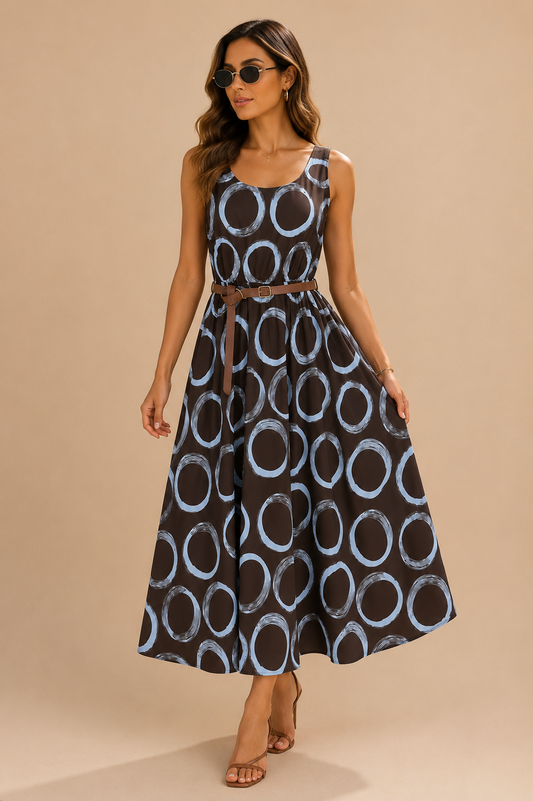 Miraia Print Maxi Dress