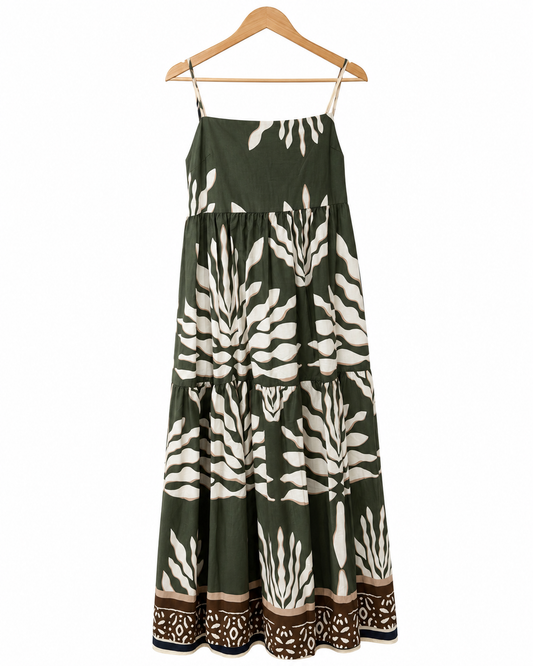 Verde Botanica Italian Midi Dress