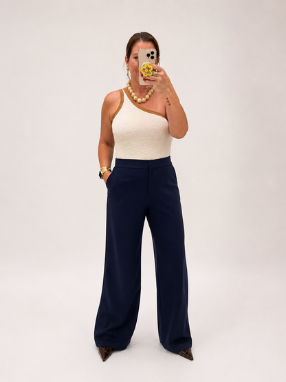 One Shoulder Stripe Top