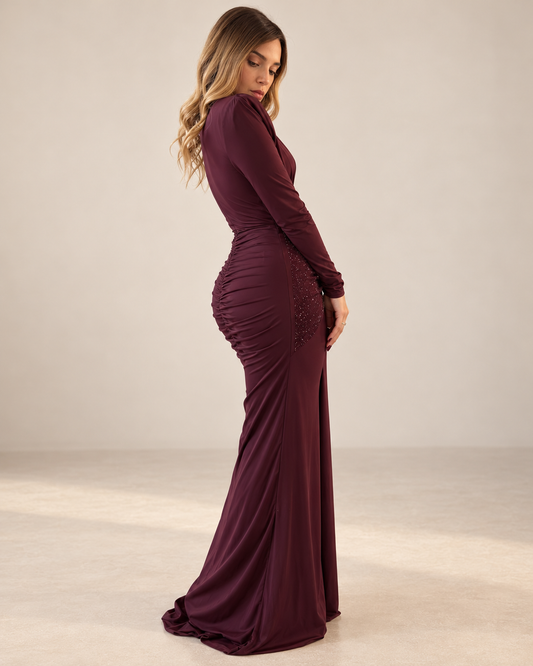 Ruby Shimmer Maxi Dress