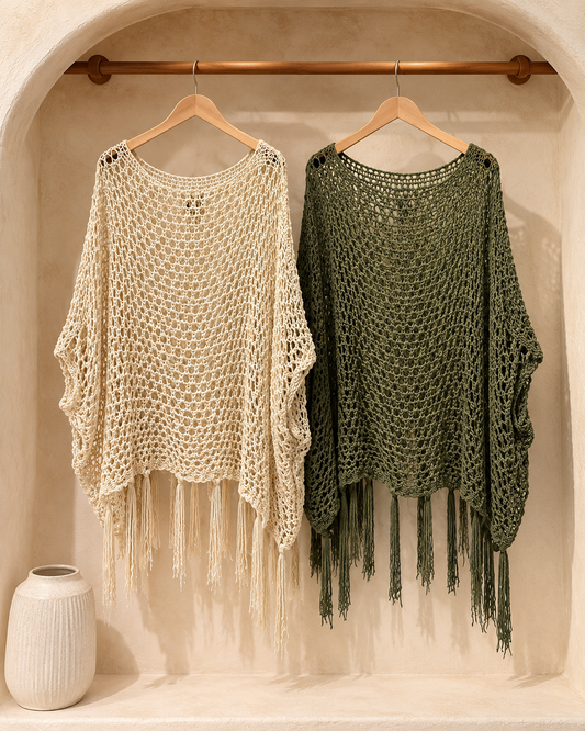 Fringe Poncho Top