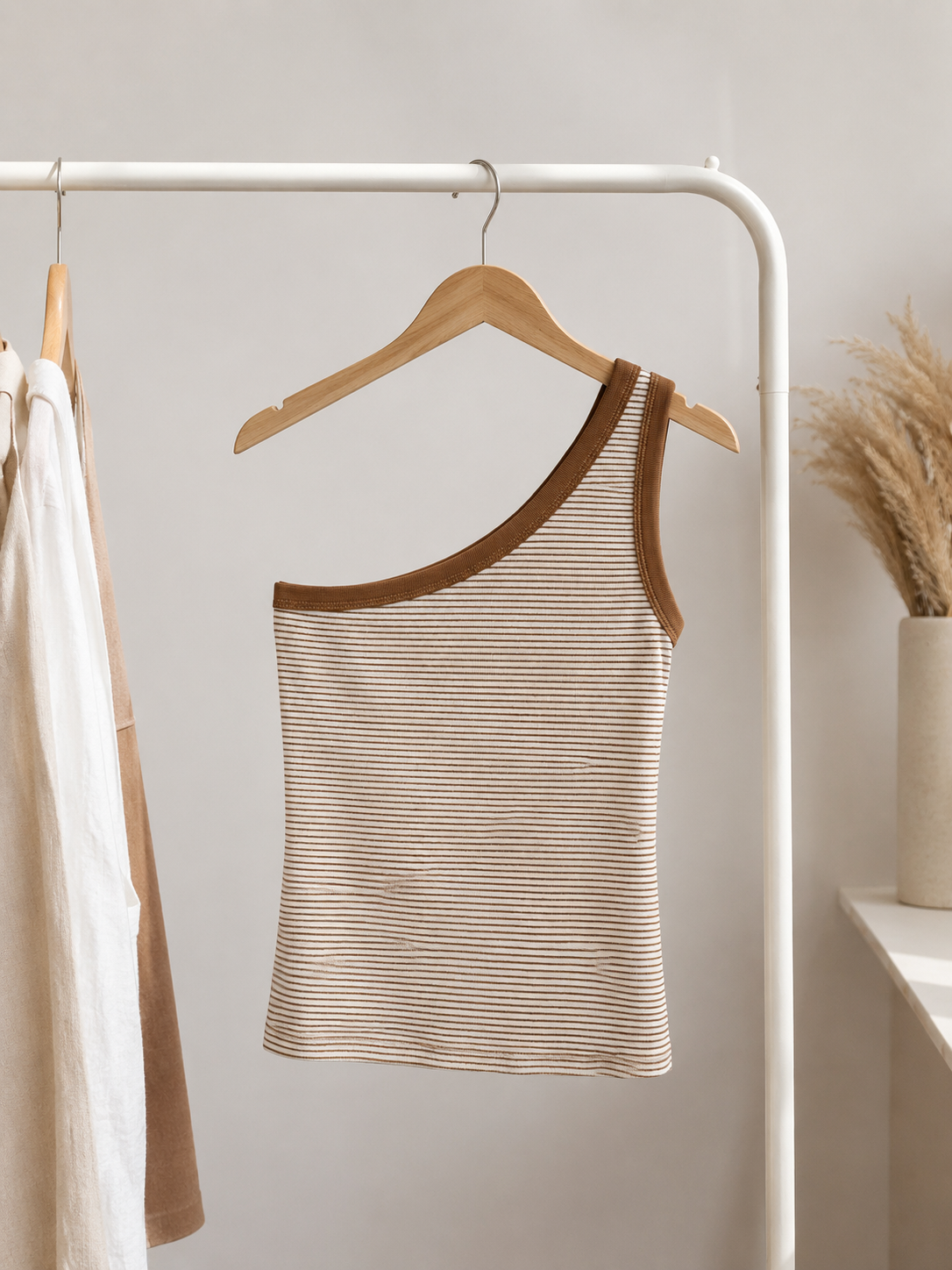 One Shoulder Stripe Top