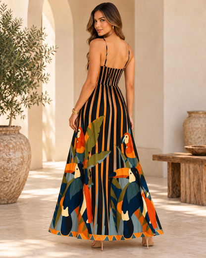 Toucan Sunset Maxi Dress