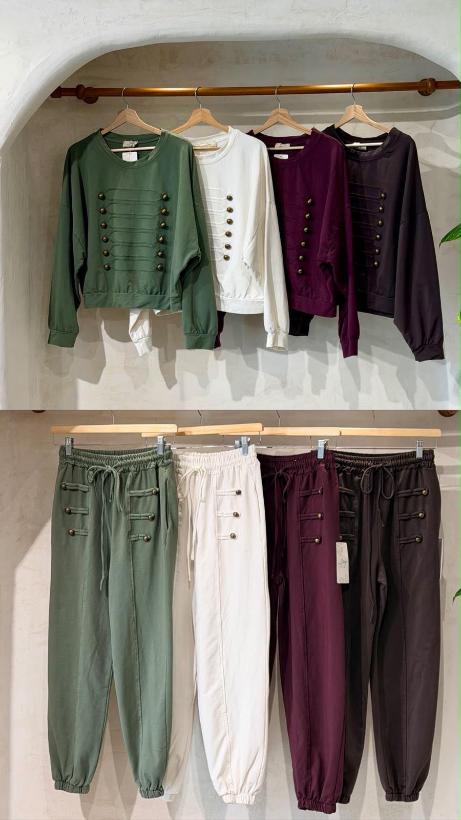 Milano Button Pant Set