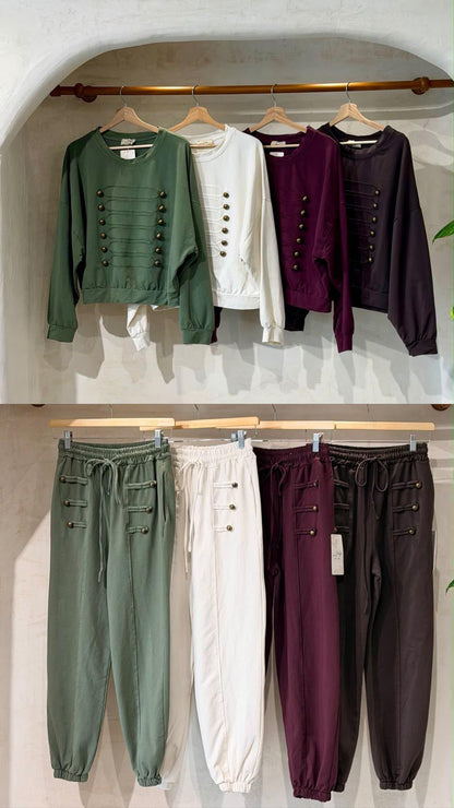Milano Button Pant Set