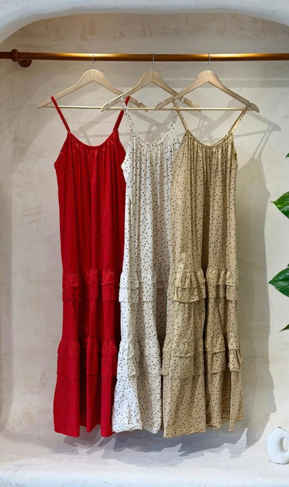 Juana Linen Polka Dress