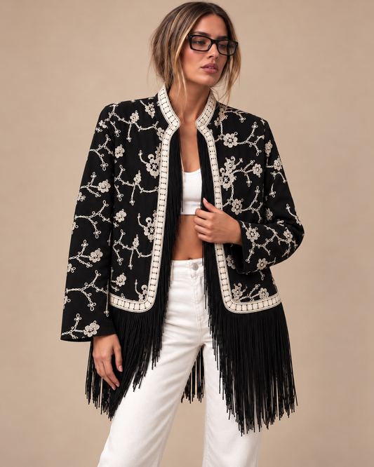 Fringe Embroidered Jacket
