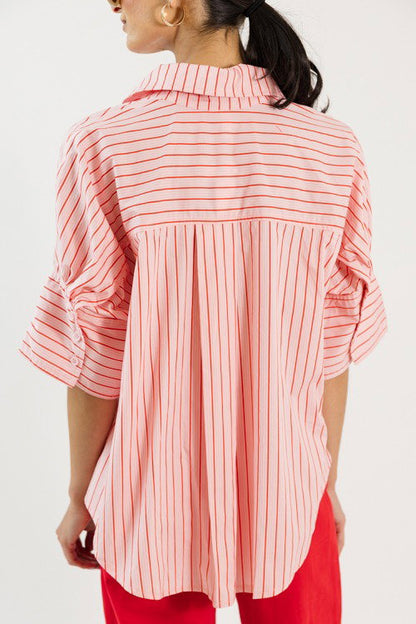Red Stripe Button Down