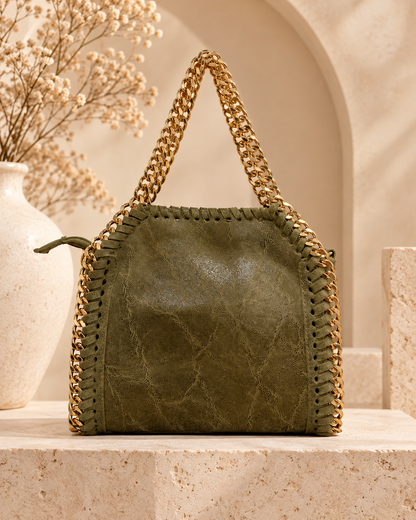 Bellina Italian Leather Chain Bag