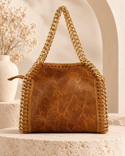 Bellina Italian Leather Chain Bag