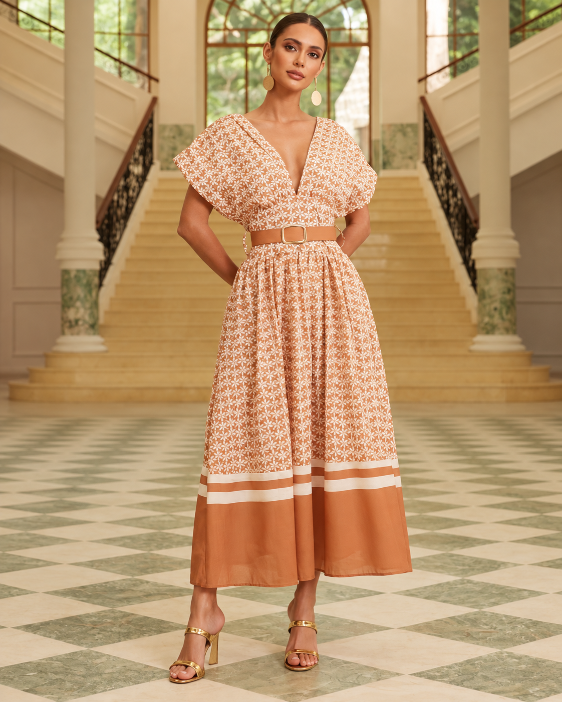 Soleil Floral Midi Dress
