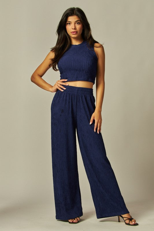 Aida Cropped Top Loungewear Set