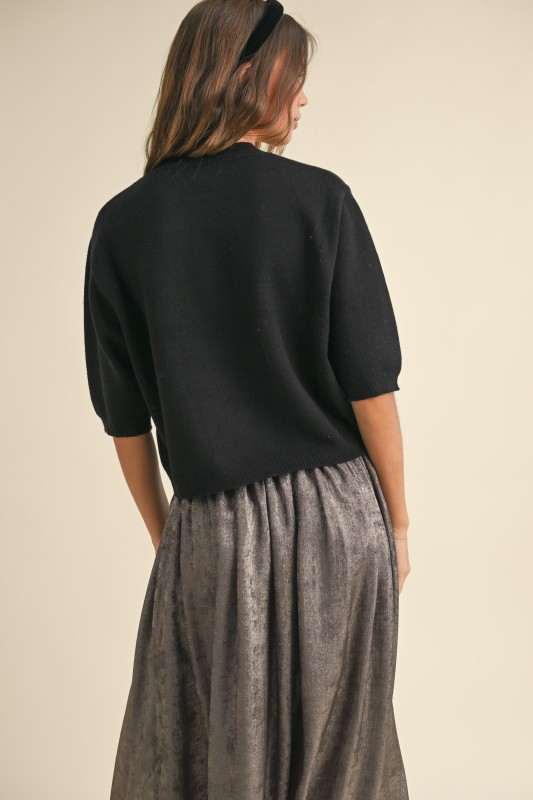 Mika Short Sleeve Sweater Top
