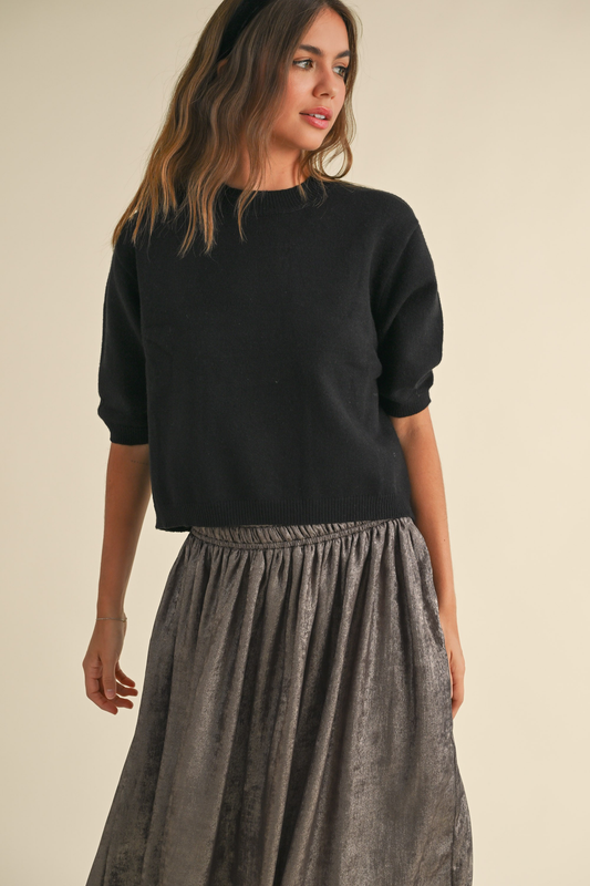 Mika Short Sleeve Sweater Top