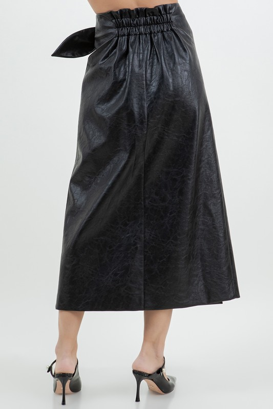 Noir Faux Leather Skirt
