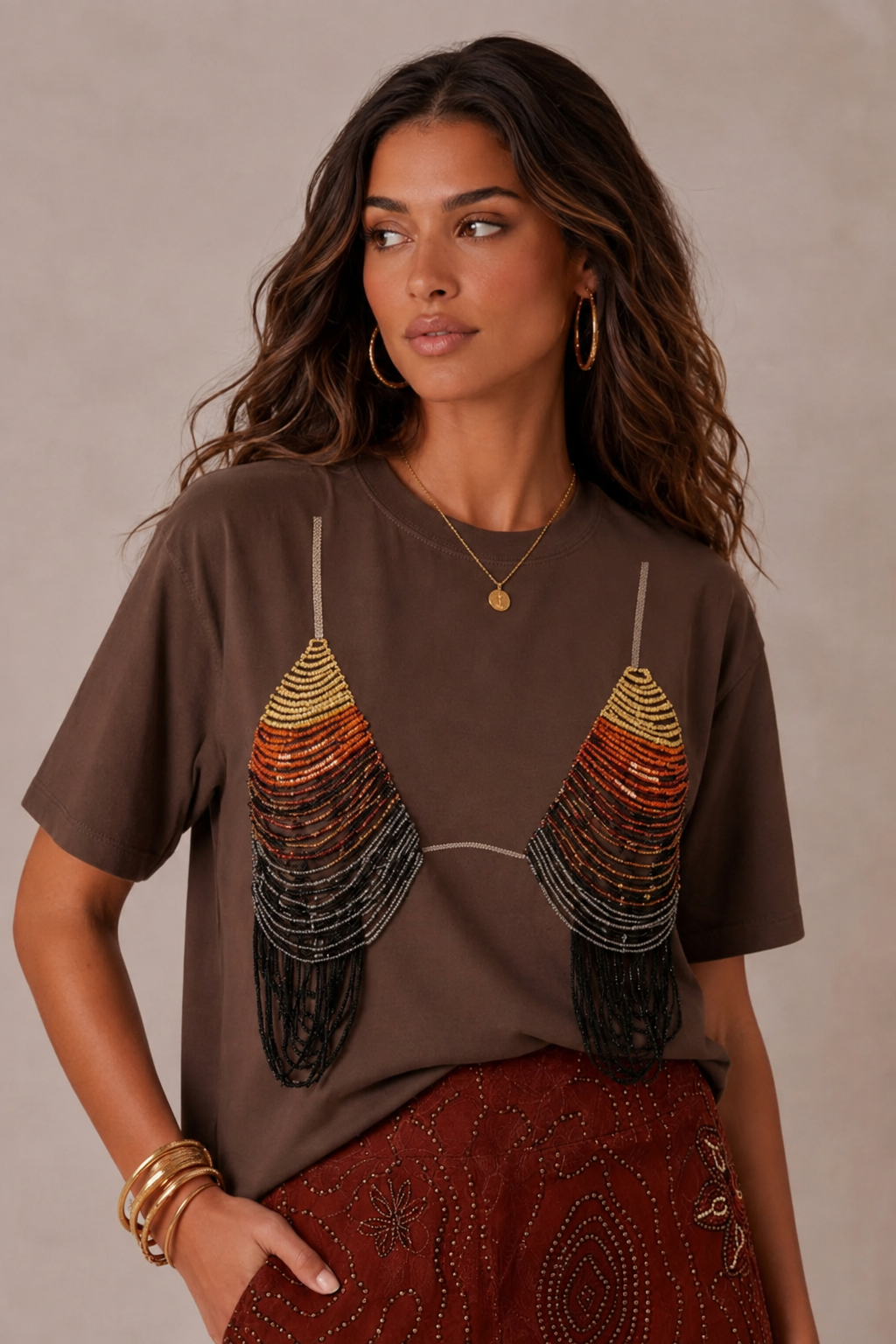 Bikini Beaded Tee