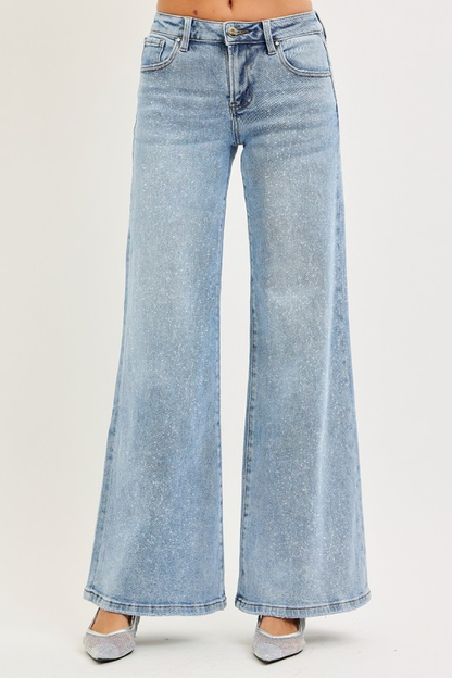 Lurex Low Rise Jeans