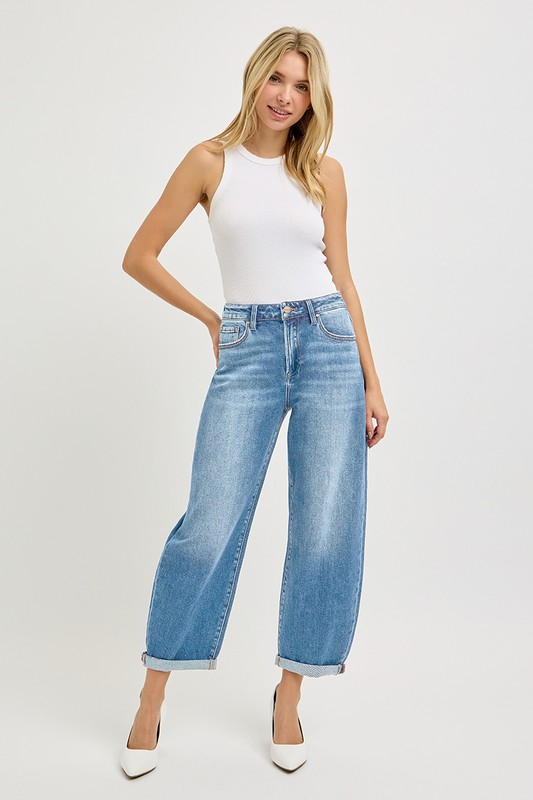Liza High Rise Mild Barrel Jeans